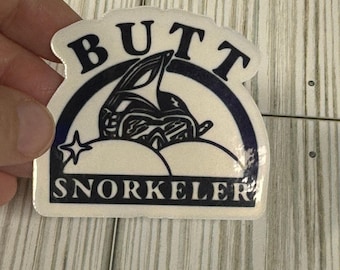 Butt Snorkeler Adult Sticker Water & UV Resistant 3"