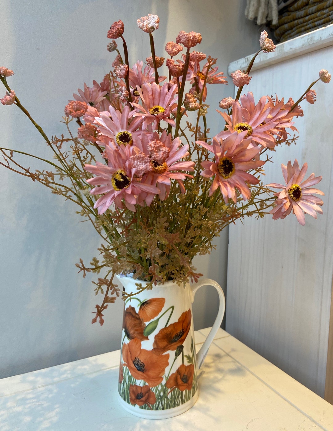 Gisela Graham Pink Daisy Flower Stem, Faux Flowers,garden Flowers