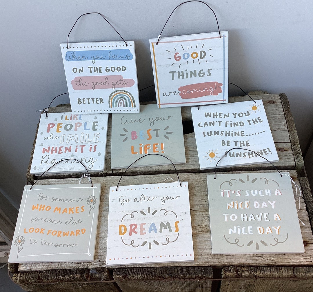 Positive Plaques .motivational Messages, Happy Plaques . Home Decor