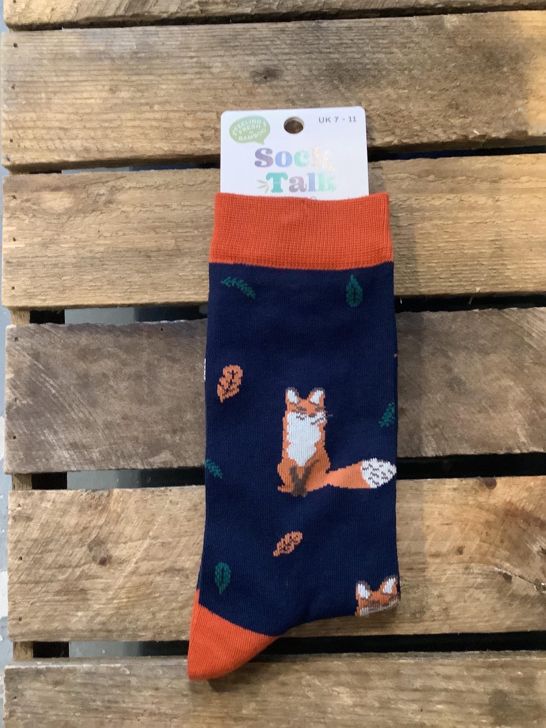 Mens Fox Bamboo Socks,navy Colour,fox, Woodland ,mens Gift,christmas
