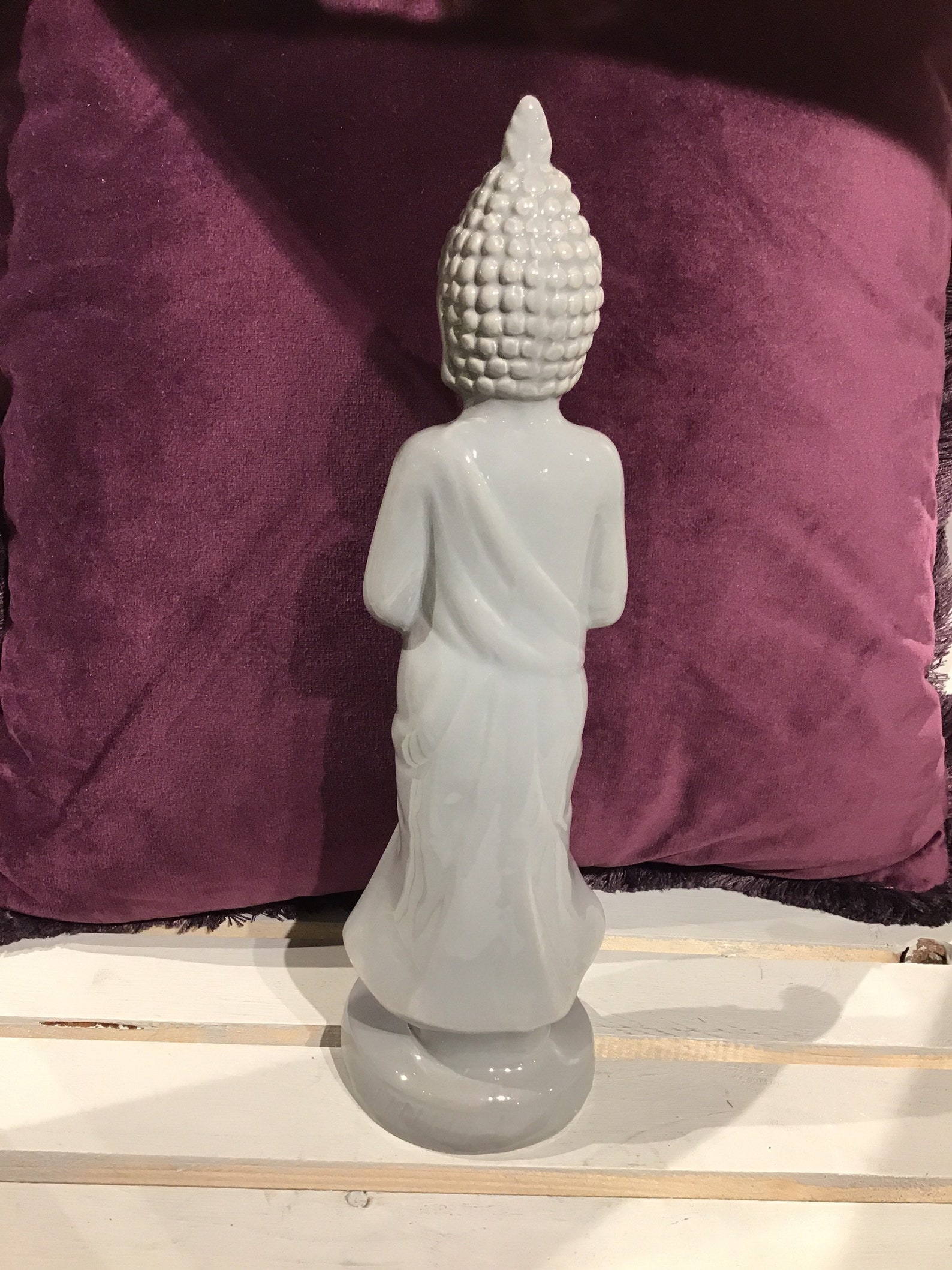 Standing Ceramic Buddha . Home Decor . Spiritual . Relaxation Etsy