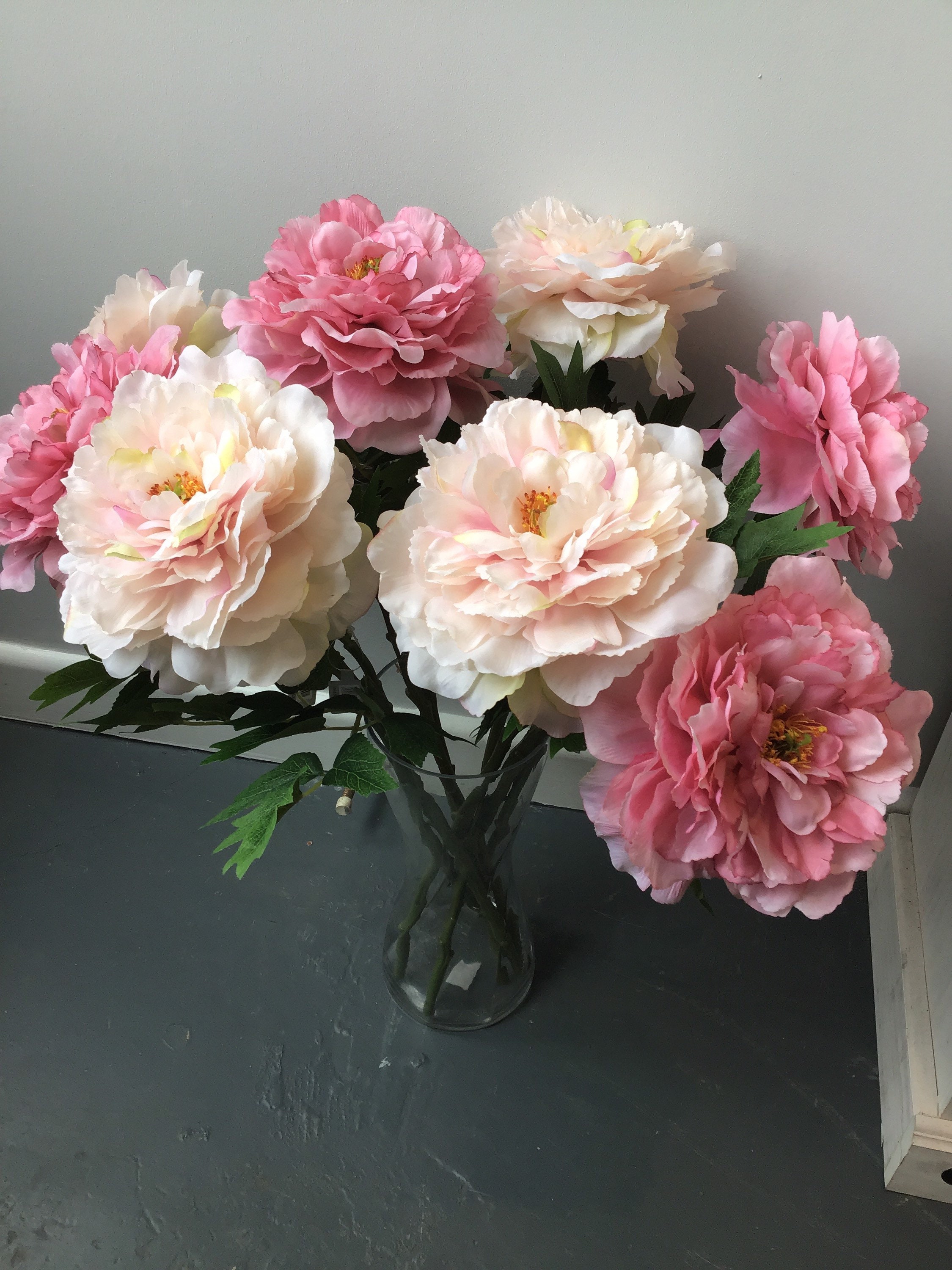 Large pink artificial flowers sale