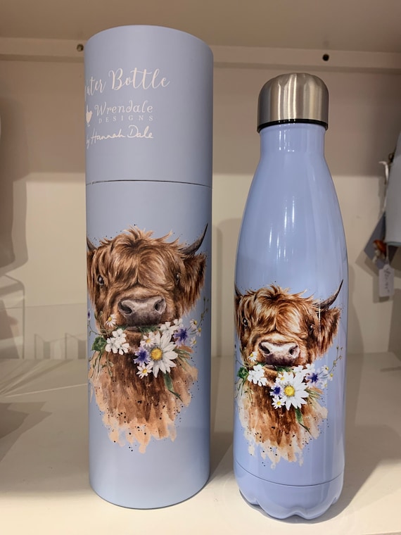 Wrendale Water Bottle 500ml, Stainless Steel, Highland Cow, Hot, Cold  Drinks, Flask, Drink Carrier, , Country Design, Ladies Gift, - Etsy
