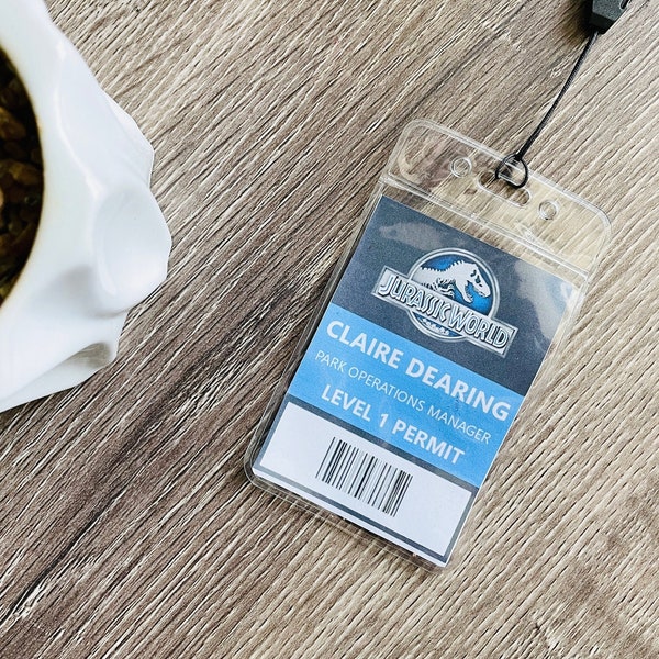 Claire Dearing Jurassic World Cosplay ID Badge Jurassic Park Digital Download