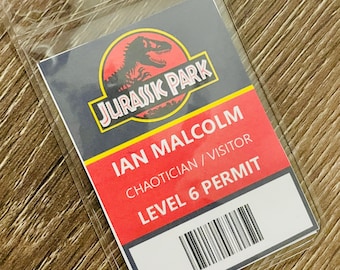 Ian Malcolm Jurassic Park-cosplay ID-badge Jurassic World digitale download