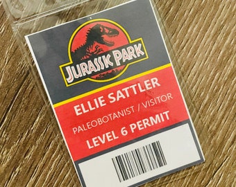 Ellie Sattler Jurassic Park Cosplay ID Badge Jurassic World Digital Download