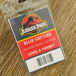 Ellie Sattler Jurassic Park Cosplay ID Badge Jurassic World Digital Download