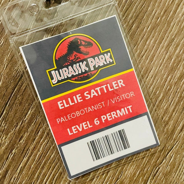 Ellie Sattler Jurassic Park Cosplay badge d'identification Jurassic World téléchargement numérique