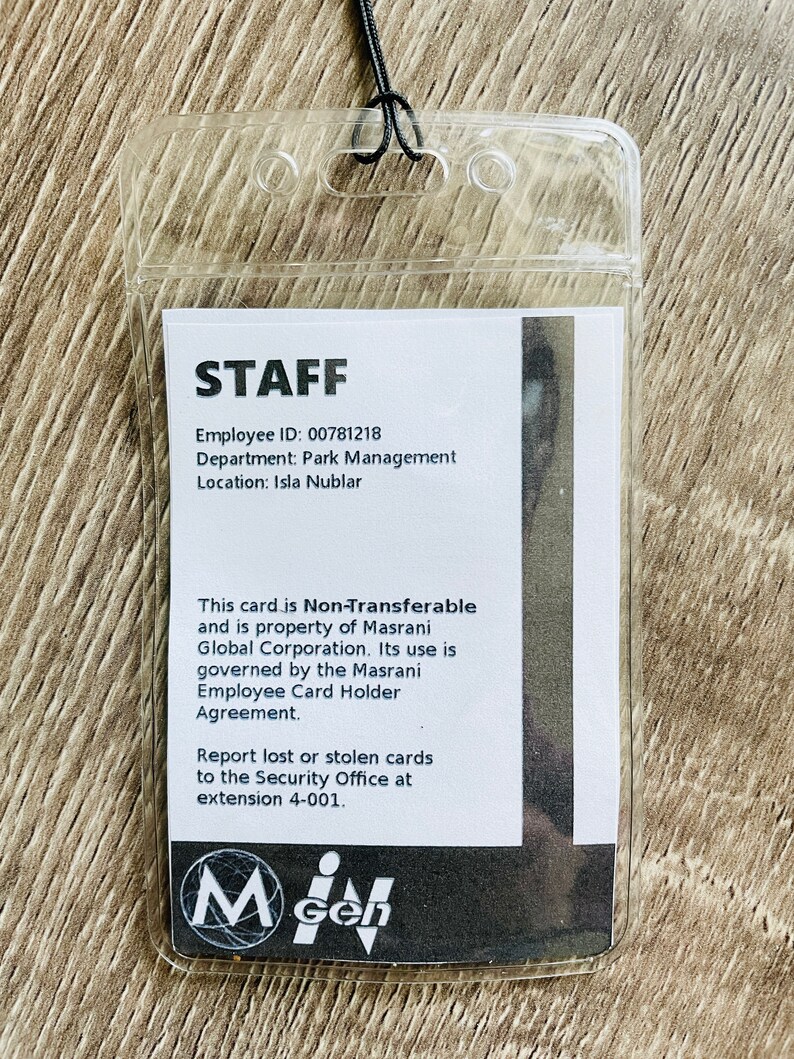 Claire Dearing Jurassic World Cosplay ID Badge Jurassic Park | Etsy