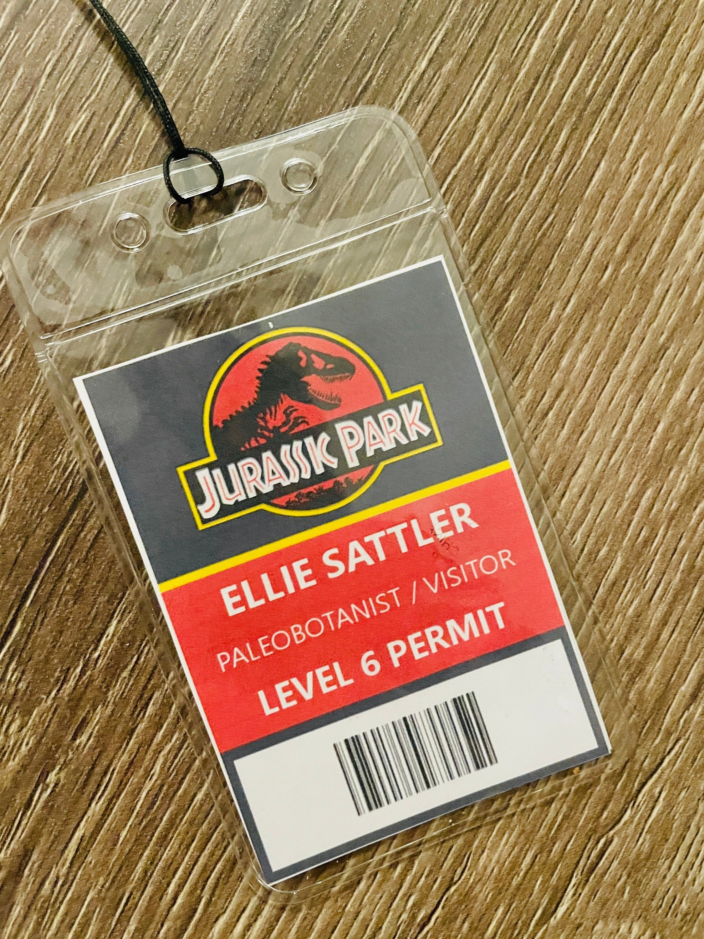 Jurassic Park Logo Lanyard Keychain ID Holder Logo Rubber Charm And St
