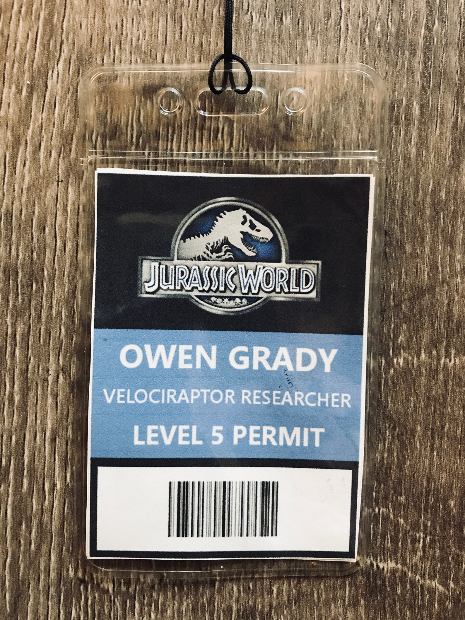 Owen Grady Jurassic World Cosplay ID Badge Jurassic Park - Etsy