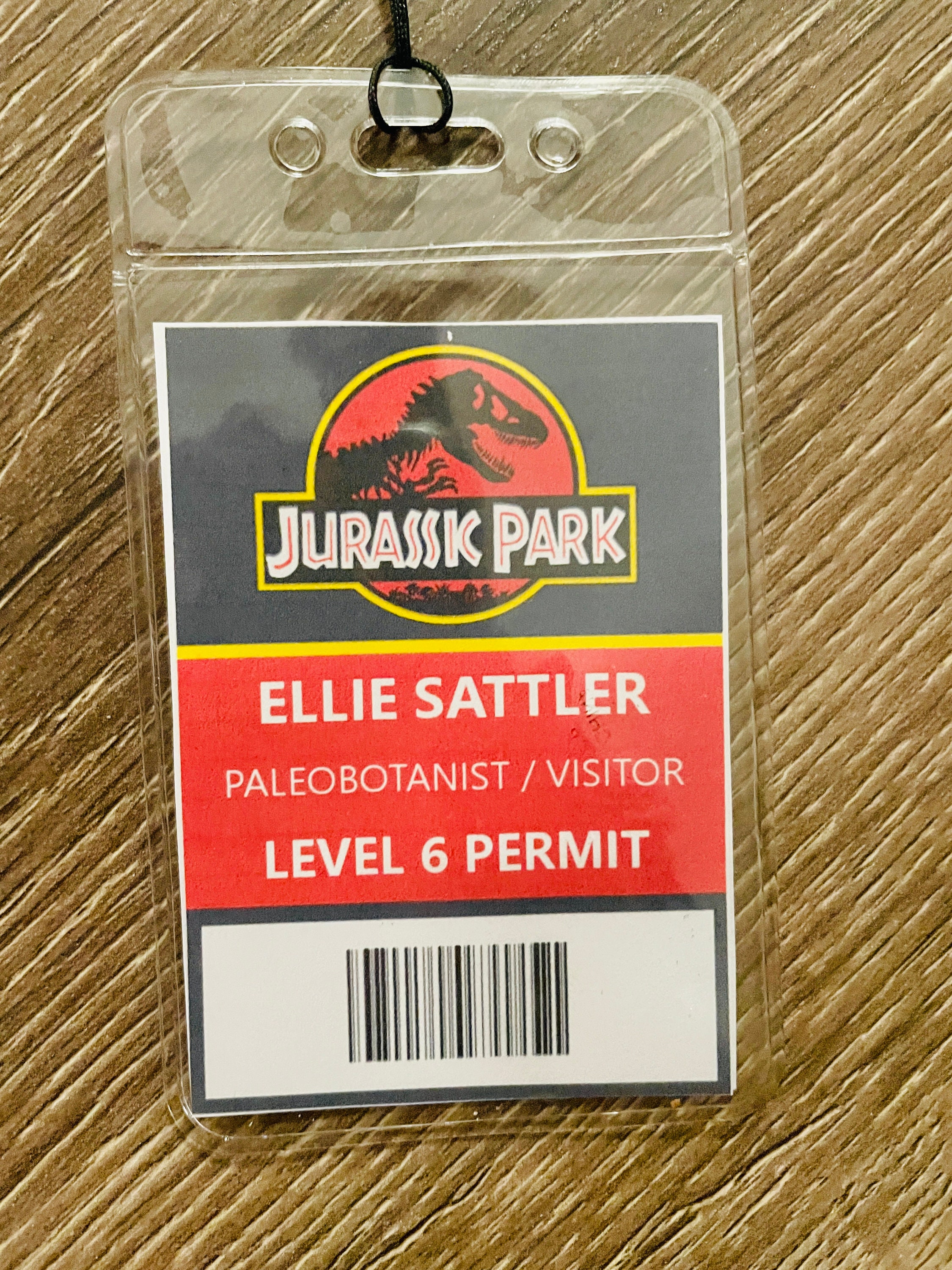 Ellie Sattler Jurassic Park Cosplay ID Badge Jurassic World | Etsy