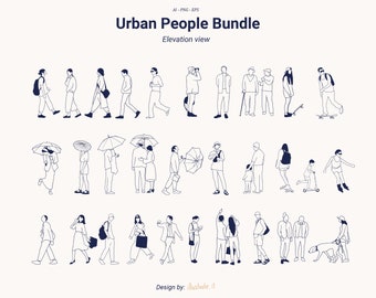 30 set Flat vector people - urban people set illustration, male, female, kids, sitting, standing, going