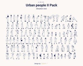 Set of 100 vector urban people illustration