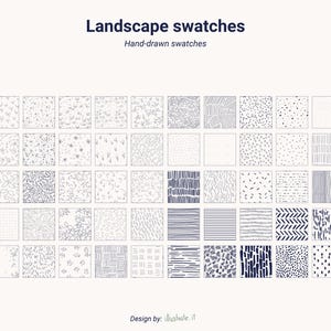 Muestras vectoriales planas –  texturas de paisajes archivo de Illustrator para arquitectura y diseño