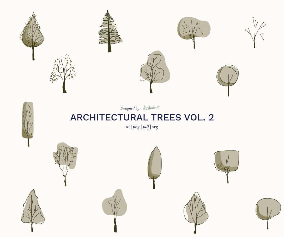 Architectural Tree Vector Set Landscape Design (digital Download) - Etsy