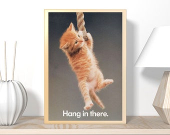 Hang in There Cat - Etsy