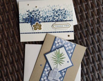 Stampin Up Boho Indigo Cards, Thank You Cards, Thinking of You Cards, Blank Cards, Cards for Teachers, Cards for Coworkers, Cards for Family