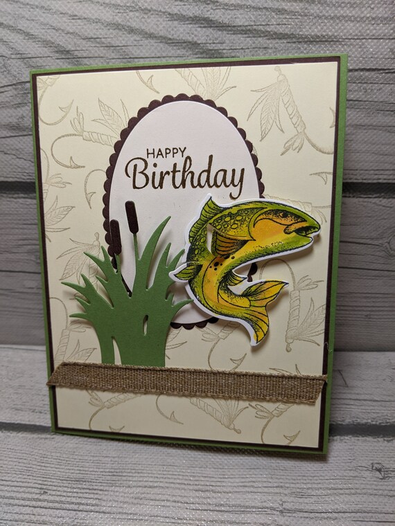 Birthday Cards Fish Birthday Cards Stampin up Best Catch Etsy