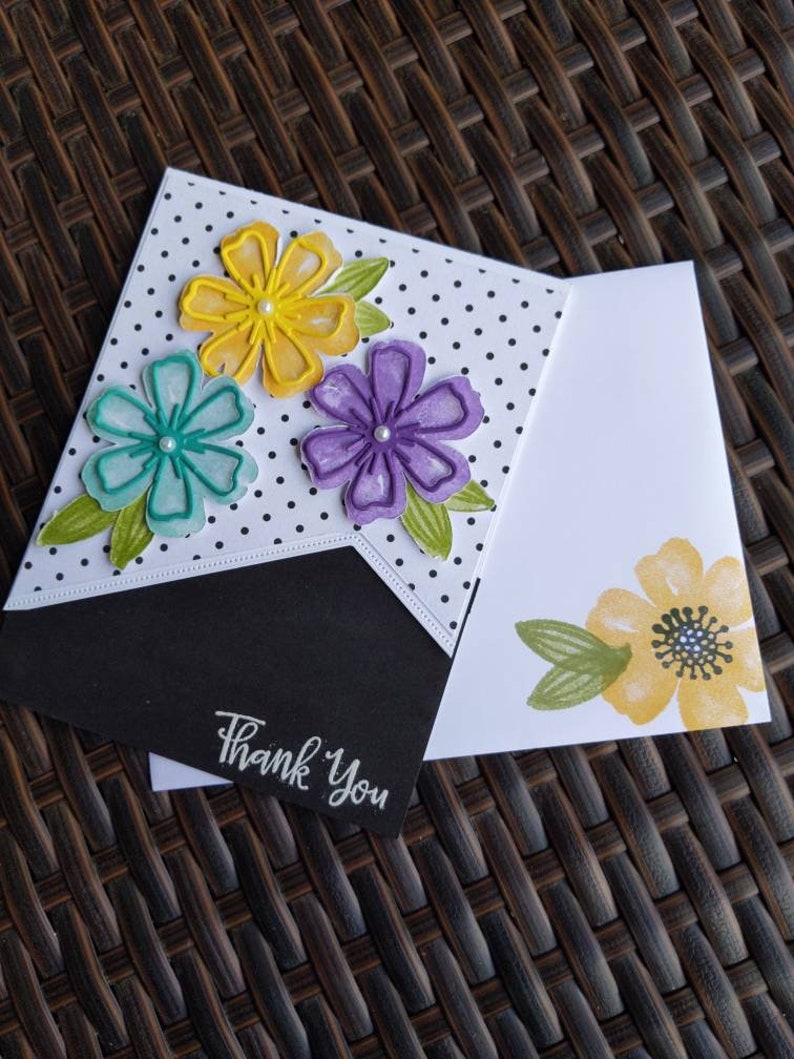 Assorted Thank You Cards, Boxed Set, Handmade Greeting Cards, Stampin