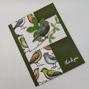 Bird Thank You Cards, Stampin Up Bird Ballard Cards, Bird Cards, Note Cards, Blank Cards, Cards for Friends, Hand Stamped Greeting Cards