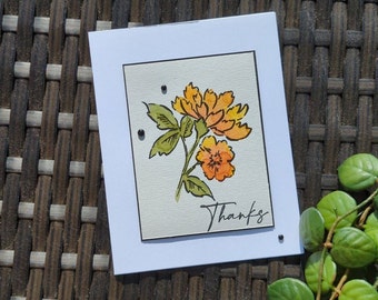 Thank You Cards, Hand Painted Watercolor Cards, Stampin! Up Hand-Penned Petals Cards, Floral Thank You Cards, Cards for Coworkers
