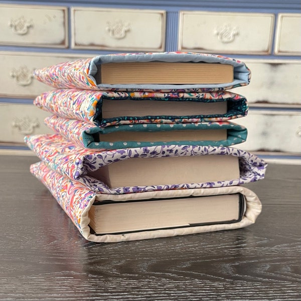 Book Sleeve, Book Protector, Multiple Sizes, Pastel Floral