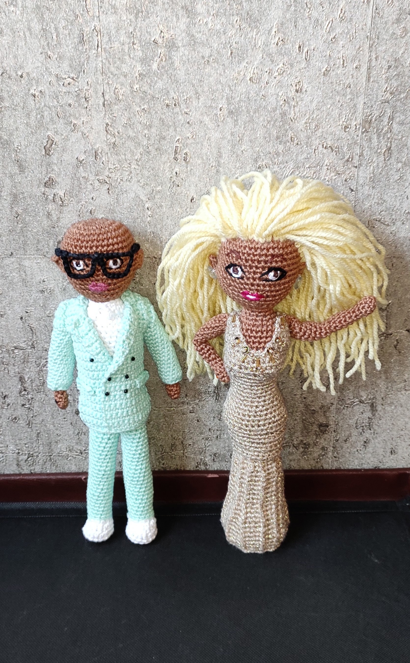 set Ru Paul Dragqueen Dragrace crochet amigurumi