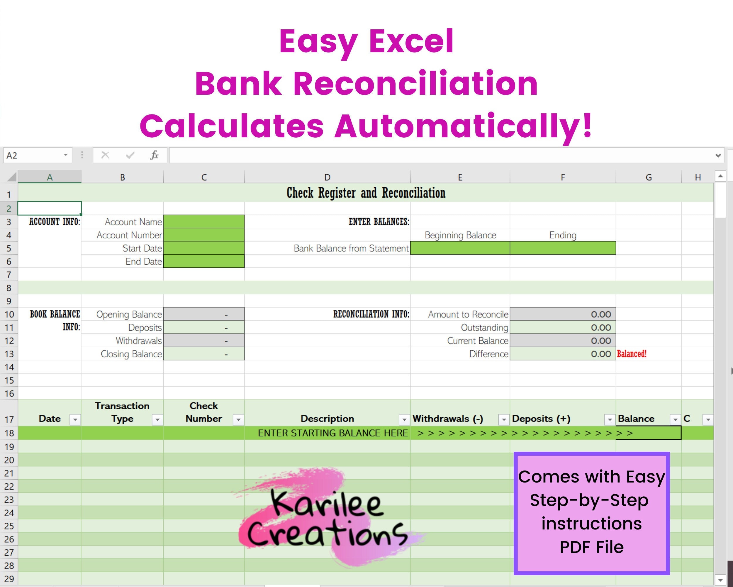 Excel tip: Formula to cross check ledger transactions