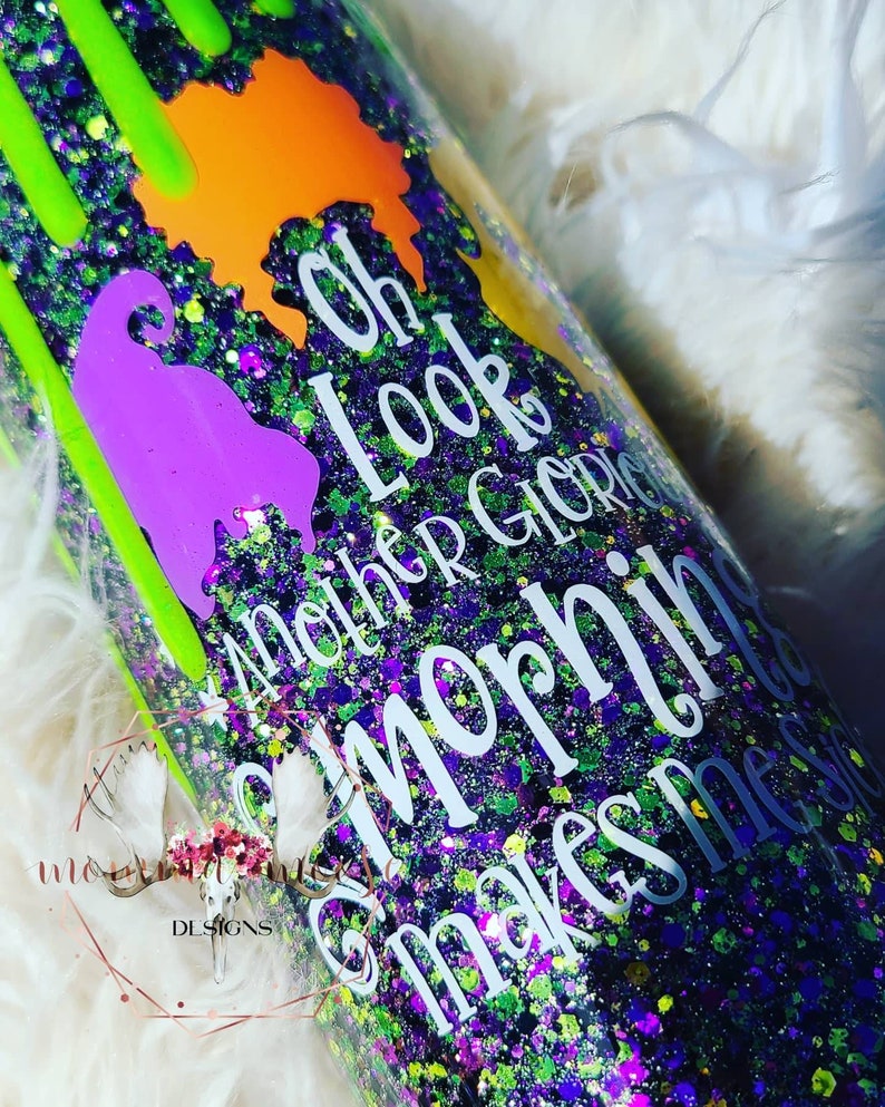 Download Hocus Pocus // Glitter Tumbler // Drip Cup // green ...