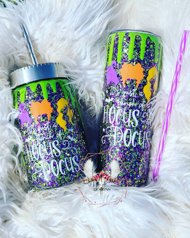 Download Hocus Pocus // Glitter Tumbler // Drip Cup // green ...