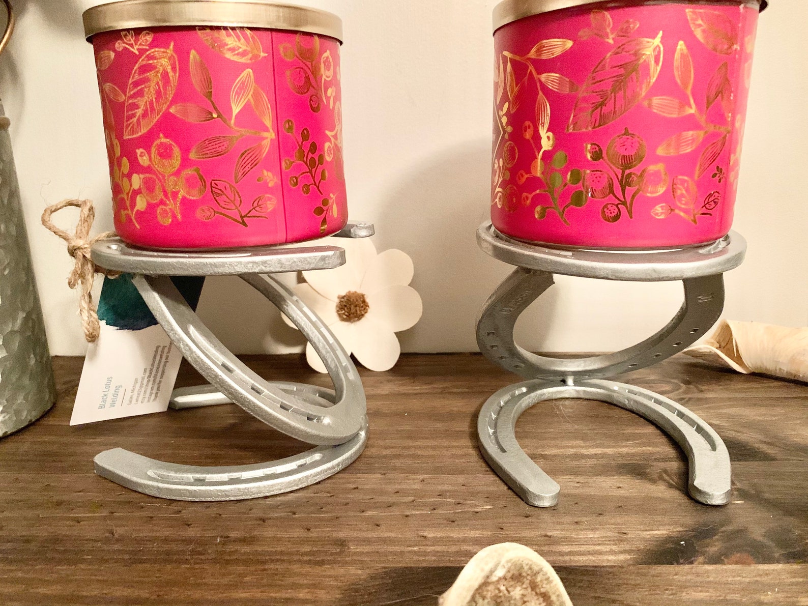 Horseshoe Candle Holder Candle Holder Horseshoe Decor Etsy