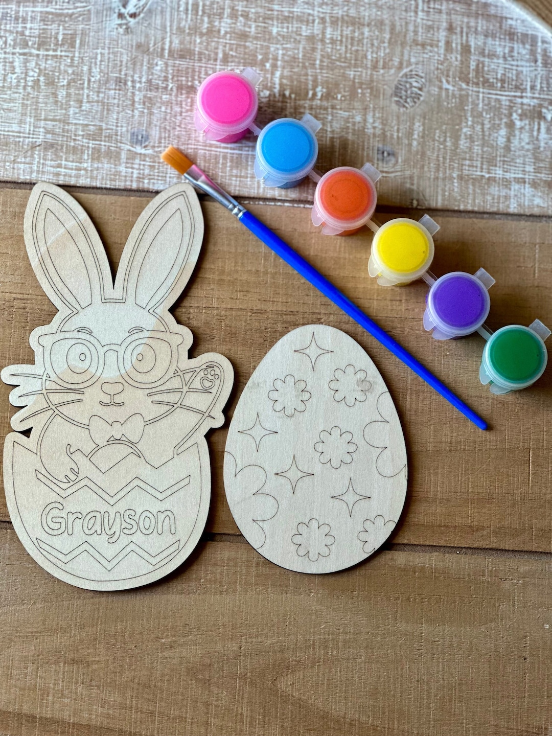 Easter DIY Paint Kit Easter Bunny Easter Egg Personalized Paint Kit - Etsy