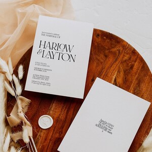 EDITABLE Wedding Invitation | White Classic Harlow Modern Font Classy Custom Trend Iconic Edgy Invite Instant Download Printable #LH8