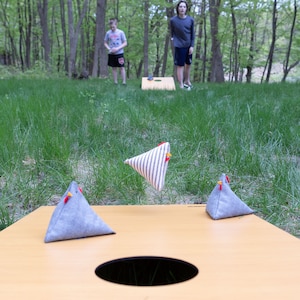 The Original CHICKEN CORNHOLE (Set of 4) | Bean Bag Toss | Fast Shipping  | Handmade | Cotton Canvas | Eco Friendly | Whole Kernel Corn