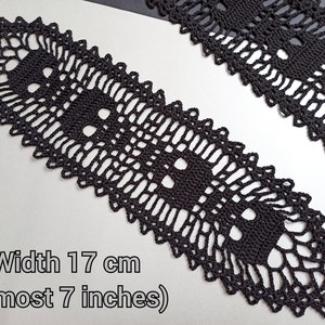 Custom SIZE Black Table Runner with Skulls for Coffee Table Decor on Halloween Party