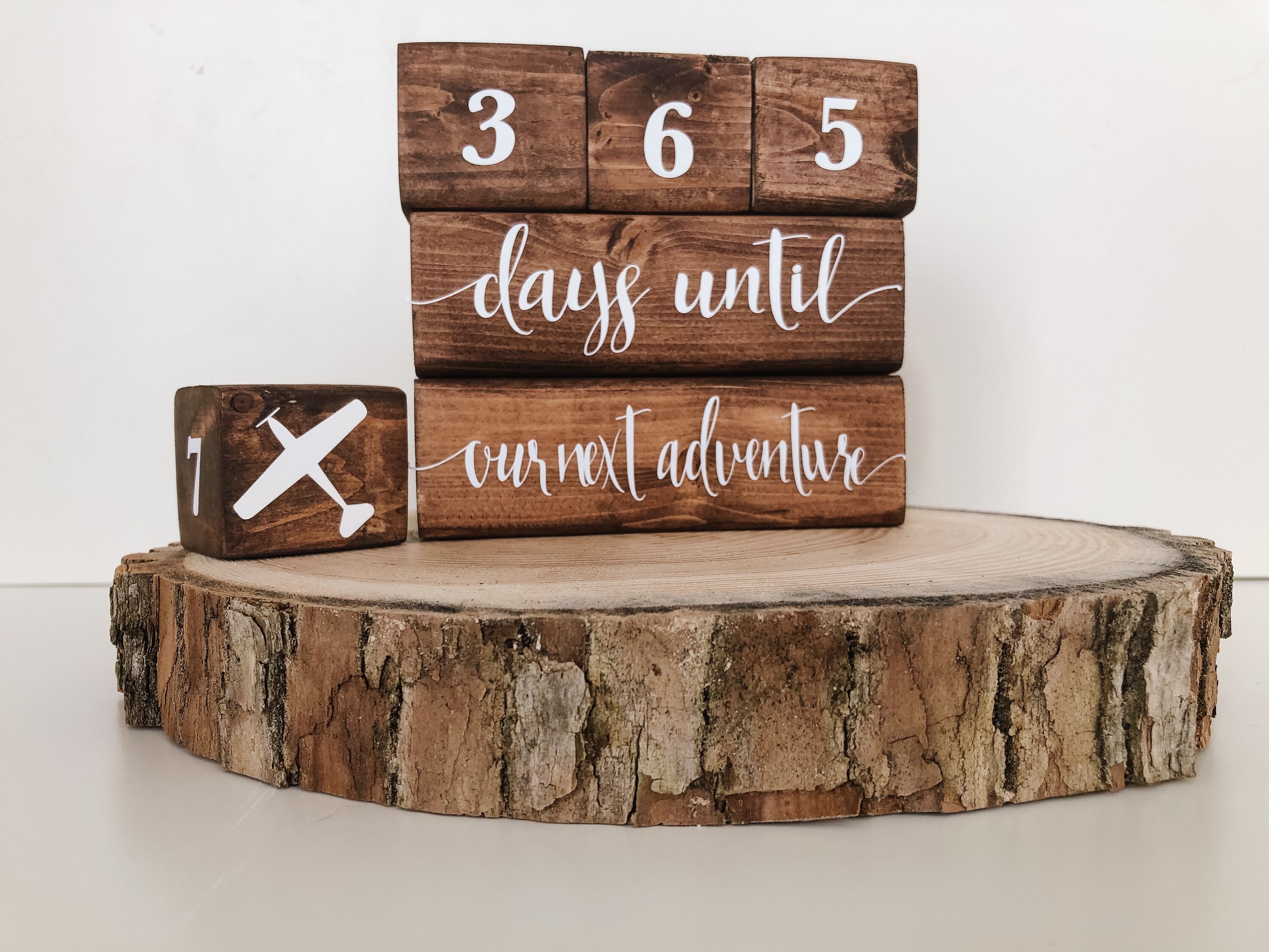 Wooden Block Countdown Etsy