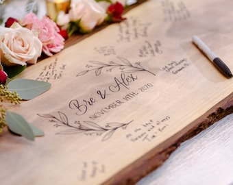 Wedding Guestbook Live Edge