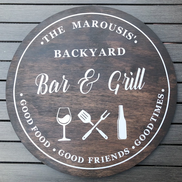 Outdoor Patio Sign | Bar Sign | Outdoor Sign | Backyard Sign | Deck Sign | Grill Sign