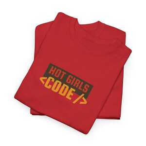 Camiseta Hot Girls Code | Camiseta de Programação, Humor Tecnológico, Camiseta para Programadores