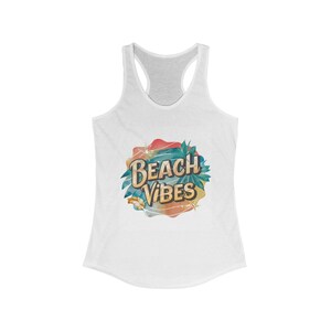 BEACH VIBES Tank Top | Limitierte Auflage | Sommer Must-Have | Frauen Casual Tank | Urlaubsmodus EIN