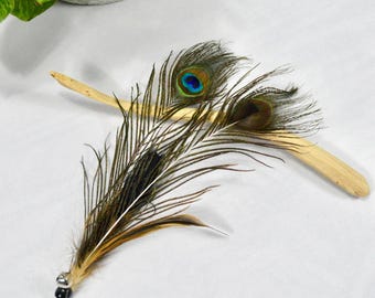 Peacock Feathers - Cat Teaser Toy (out of stock)