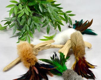Catnip Tube - Rabbit Fur Toss Toy