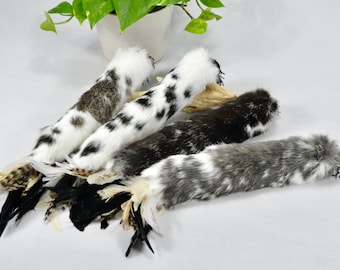 Prickig kattmynta kattkicker kudde - kaninpäls