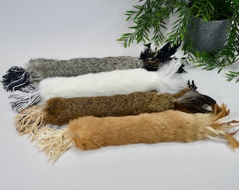 Catnip Cat Kicker Pillow - Rabbit Fur
