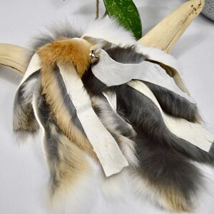 Rabbit Fur Strips - Cat Teaser Toy