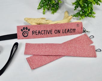 Yarn Dye Red - Dog Leash Sleeve