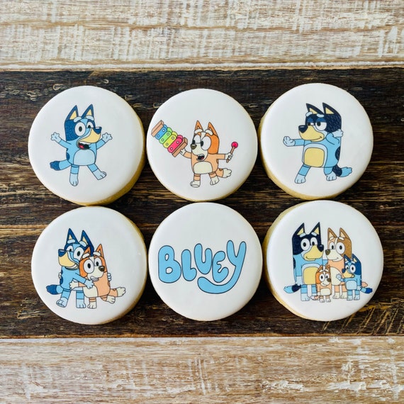 6 Custom bluey Inspired Cookies Etsy UK