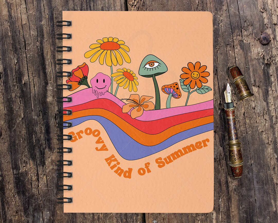 Spiral Notebook Groovy Kind of Summer Notebook Hand Writing Journal ...