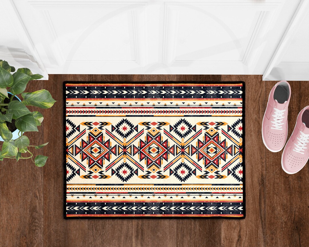 Door Mat/floor Mat | Native American Indian Tribal Pattern | Aztec ...